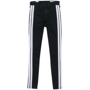 Rag & Bone black with white side stripe jeans size 31